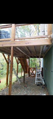 Under deck roof and deck (before)