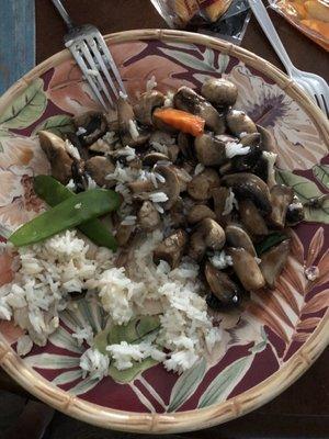 Mushrooms and rice