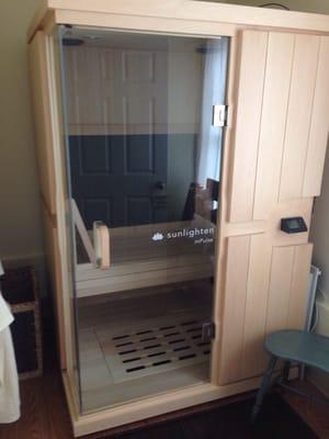 Indoor infrared sauna. So nice!