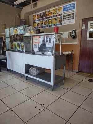 Front counter of the chicken box