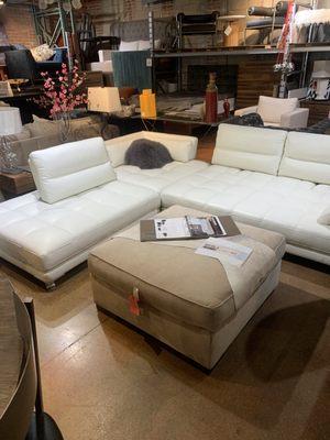 Moroni 556 3 piece all leather sectional. Floor model $6999