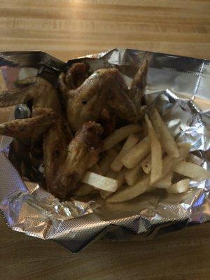 Lemon Pepper Wings and Fries