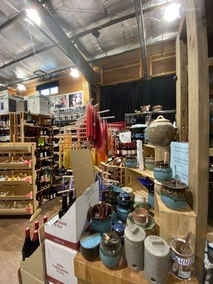 Wines and kitchen supplies