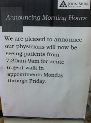 New hours!