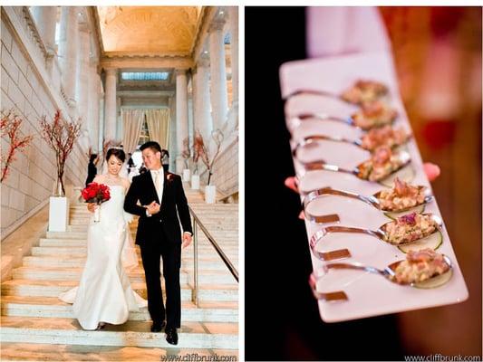 Asian Art Museum Wedding, Enhanced Lighting provided drapery and lighting design