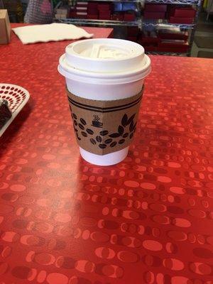 12 oz latte to go $3.05