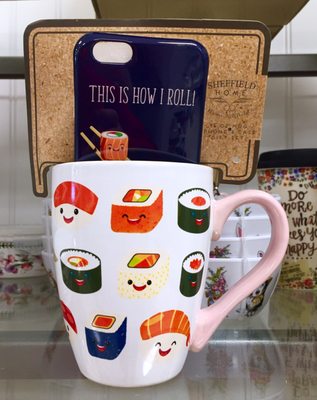 Cute Sushi mug with iPhone case, $7.99.   03/09/2018