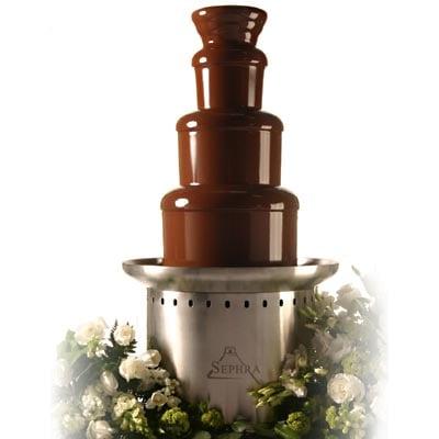 We have Chocolate Fountains for rent and the Chocolate to go along with them.