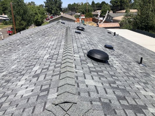 Completed shingle re-roof