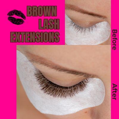 Brown lash extensions for every skin tone