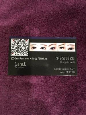 Please contact me (Sara) if you are interested about Eyebrow, eyeliner and lips Permanent make up!!!