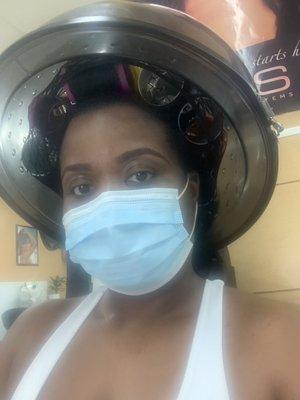 Under the dryer