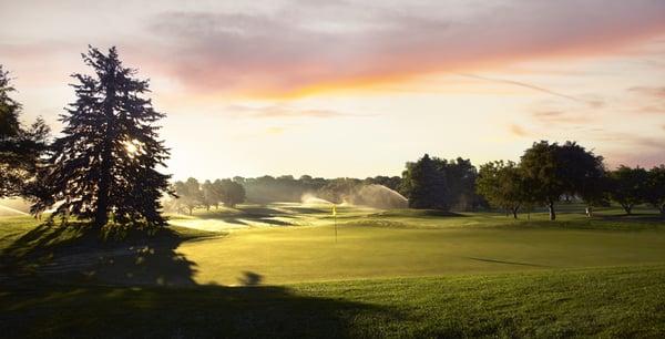 Sunrise on the first hole