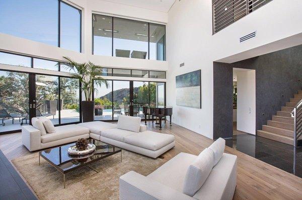 Interior design for a modern house on the Hollywood Hills