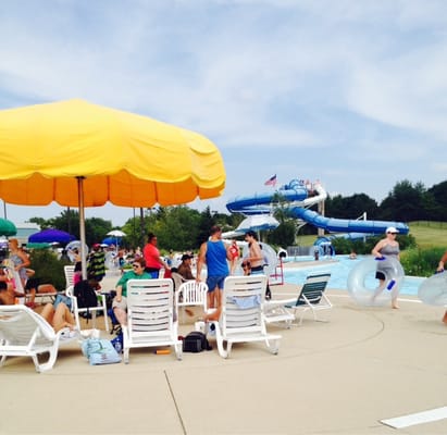 Beautiful summer day at the Pelican Aquatic Park.