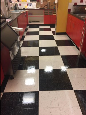 Tile Strip and Wax After Cleaning is Completed