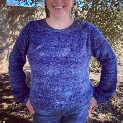 Sweater from handspun yarn