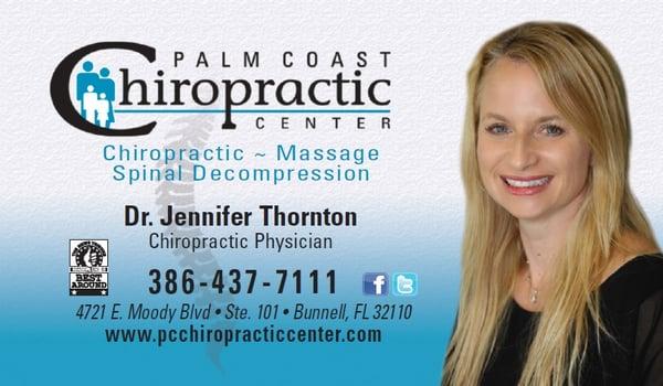 Palm Coast Chiropractic Center's contact information.