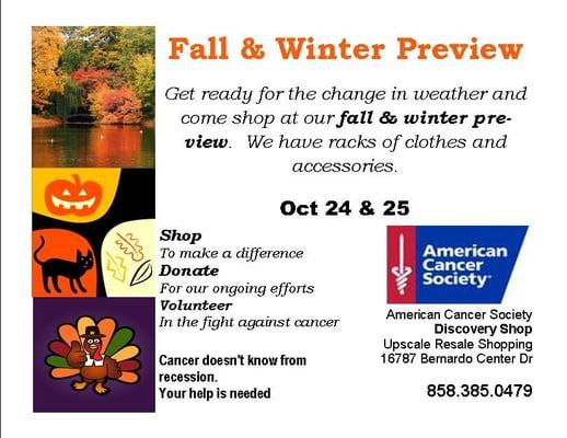 Fall & Winter Preview Oct 24 & 25