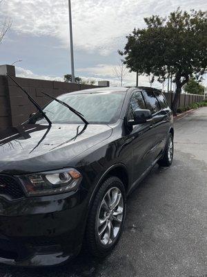 Hand wash with spray wax and deep clean wheels/rims