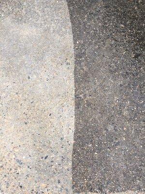 Driveway before and after