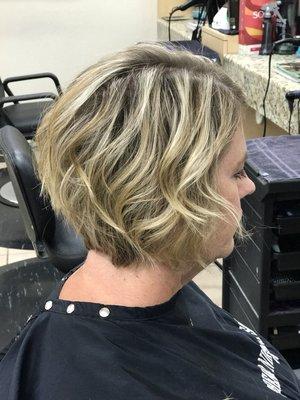 Babylights with a stacked textured Bob