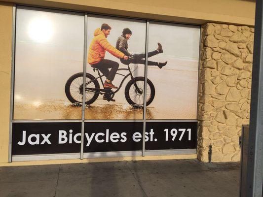 Jax Bicycle Center - Long Beach Window Graphics