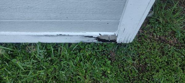 Example of the trim on my home not quite 5 years after hiring this company to fully redo my siding and trim.