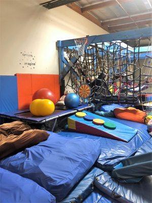 We have a very large activity area at our clinic.  So many options to meet almost any child's needs.  We make therapy fun and easy.