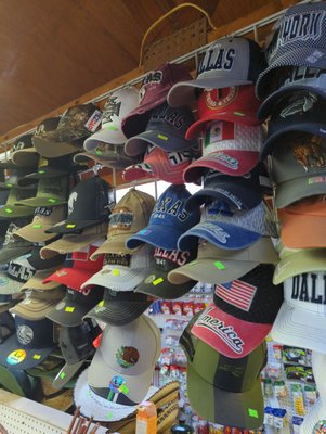 Just like my recent exploration of the Ft Worth throwback Quickway,this store also has a rack of hats etc in the front