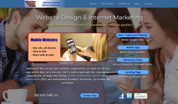 Our website lists services we offer.