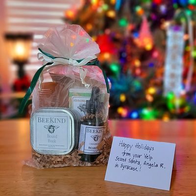 Bound Book Candle, 1 fl. oz. Cedarwood Beard Oil, Wooden Comb and Adirondack Pine bar of soap.