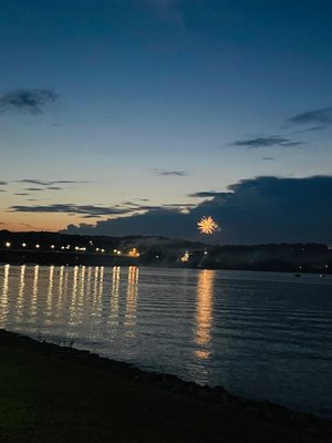 You can see the 4th ofJuly fireworks from their back patio