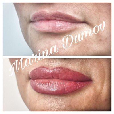 3D Lips done with organic pigments