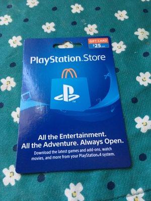 Bought my son, Sonny Anthony, a $25 dollar Playstation card.