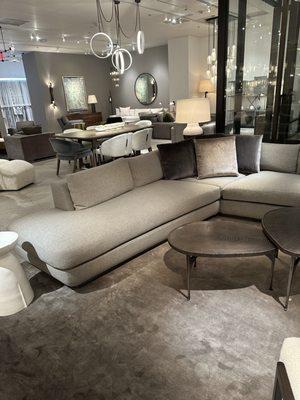 Corner sectional at Thomas Lavin showroom