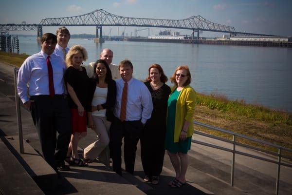 The Pierce & Shows crew on the riverfront in Baton Rouge, November 2012