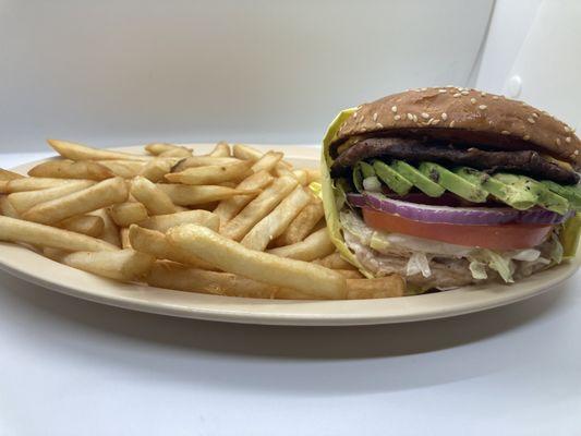 Avocado Cheese Burger Combo