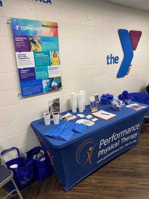 Performance Physical Therapy doing Community service outreach at the Brandywine YMCA!