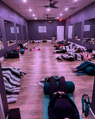 Meditation/visualization at the end of yoga practice