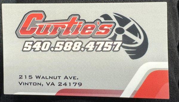 Curries logo, phone number, and address.