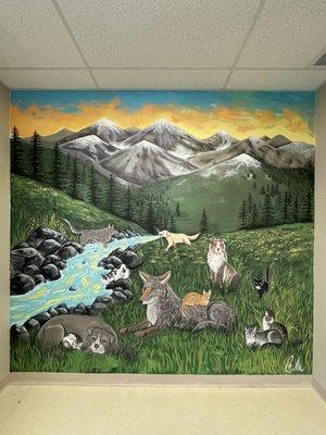 Our beautiful new mural at Coyote Ridge Veterinary Clinic!