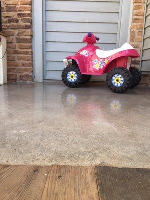 Polished concrete patio