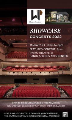 Come join us! WPMA annual Showcase Concert feature talented students performing along with their world renowned teachers