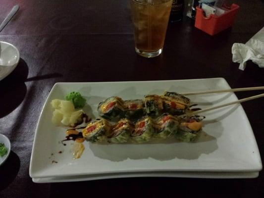 Deep Fried Volcano Roll.