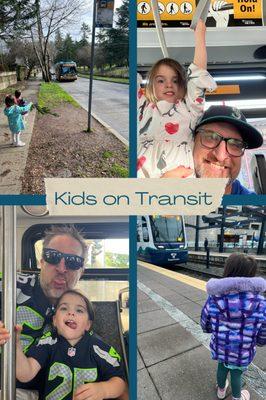 My kids and I use transit for errands and trips when we don't bike