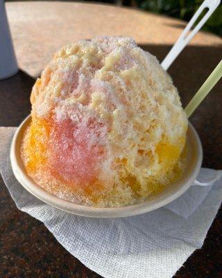 Surfer Girl (lilikoi, guava and mango) shave ice - delicious!