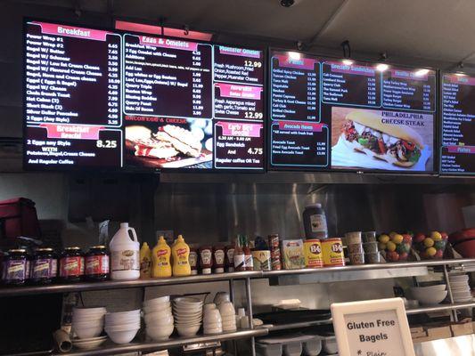 Counter with menu board