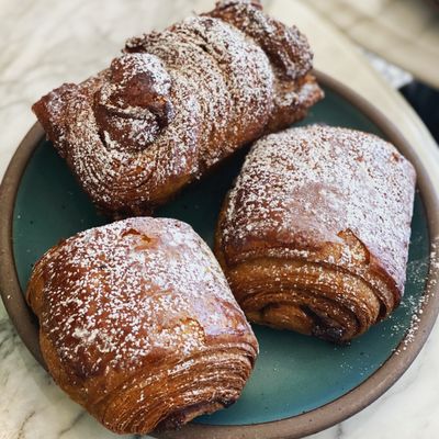 Pain au chocolat and some other chocolate croissant-y thing