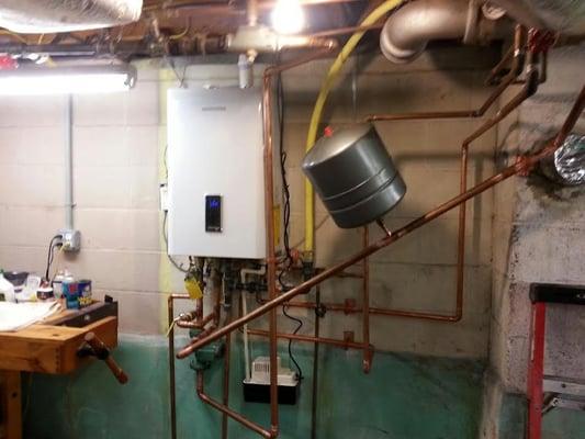 Tank less water heater/ Boiler combo Install